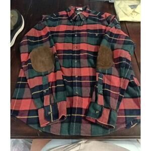J. Crew Slim Brushed Midweight Flannel Shirt in Buffalo Plaid Rugby￼ Vtg Sz. LG.